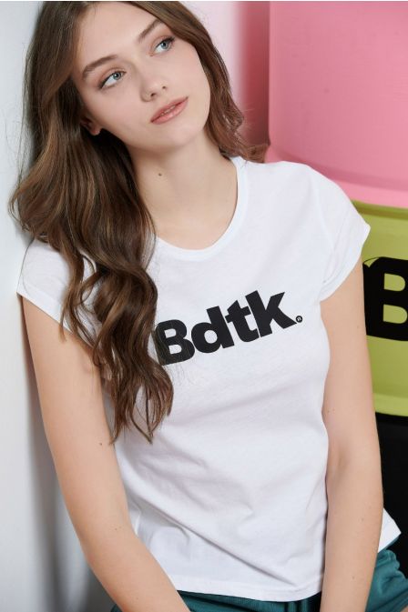 Γυναικείο Bdtk κοντομάνικο t-shirt WHITE