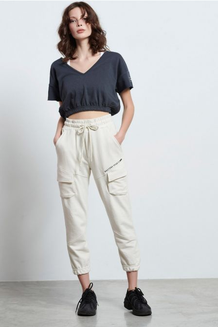 Παντελόνι jogger cargo unisex PORCELAIN-S