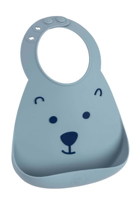 Σαλιάρα σιλικόνης Baby Bib Bear Make My Day