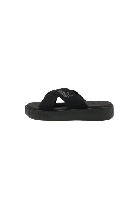 Puma-Platform Slide Suede Μαύρο