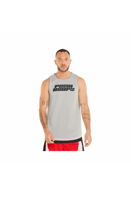 PUMA - Give and Go Tank - Puma White-Puma Black