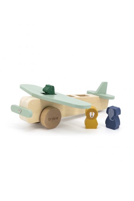 WOODEN ANIMAL AIRPLANE Trixie Baby